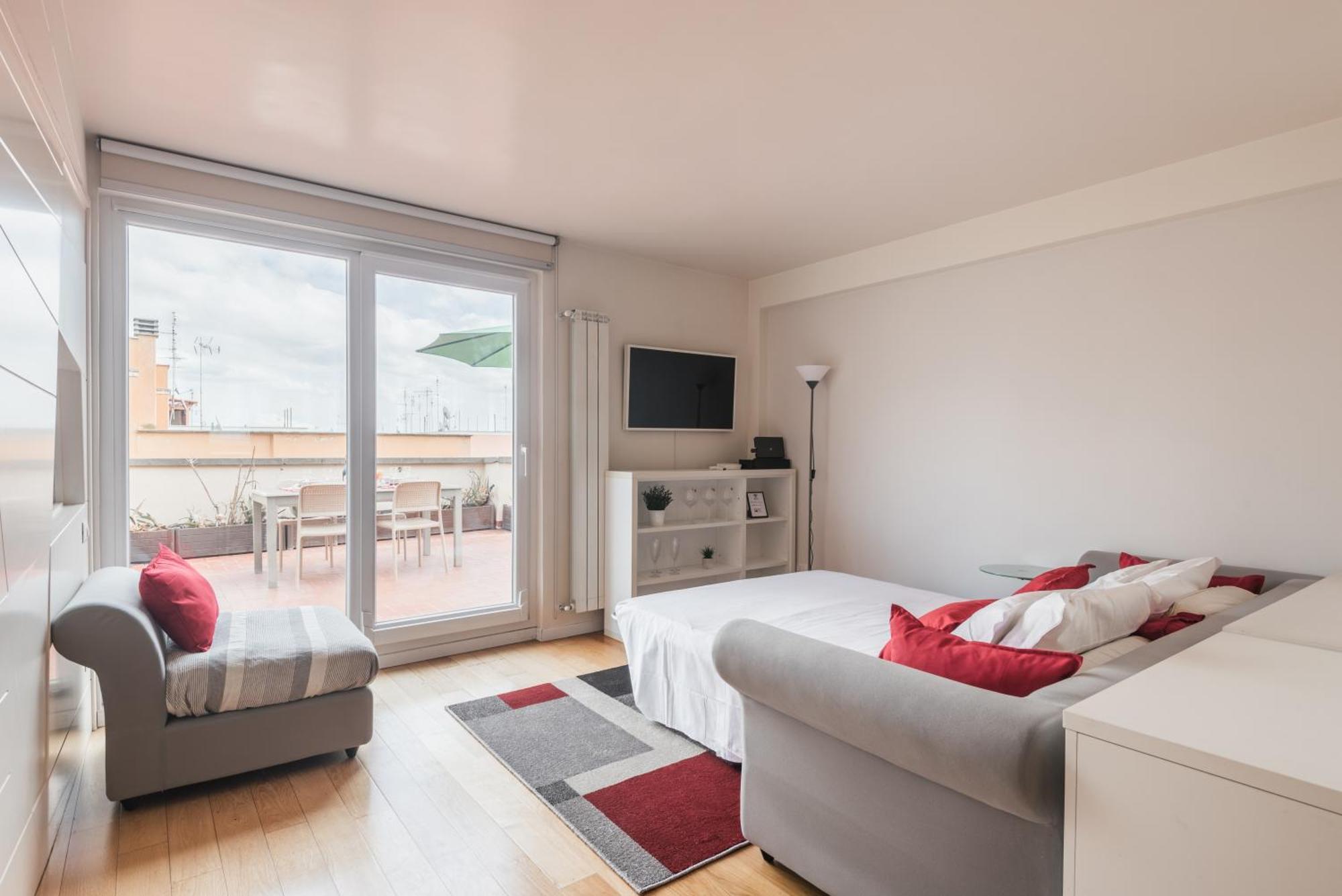 Con Terrazzo - Vicino Centro Di Lägenhet Rom